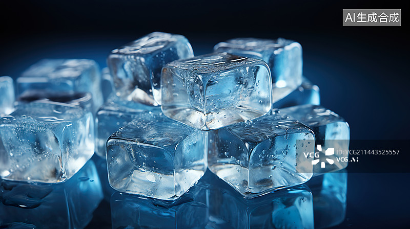 【AI数字艺术】夏季消暑冰块插画图图片素材