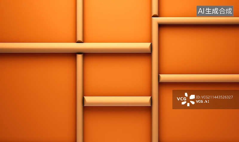 【AI数字艺术】橙色墙的全帧拍摄图片素材