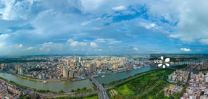 中国广东省东莞市虎门镇航拍风光图片素材