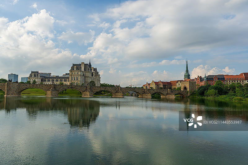 广东省东莞市松山湖华为欧洲小镇图片素材