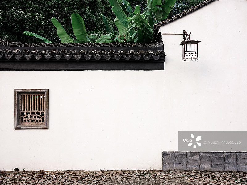 古典传统建筑的白墙图片素材