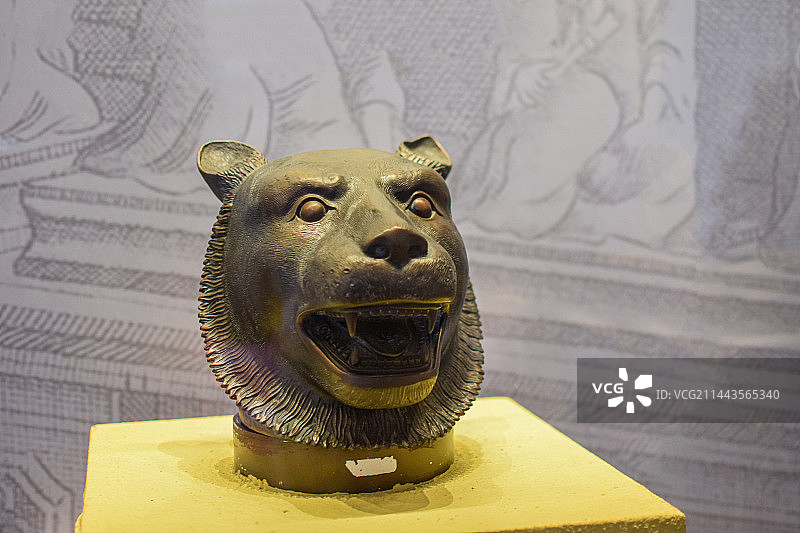 圆明园十二生肖虎首图片素材