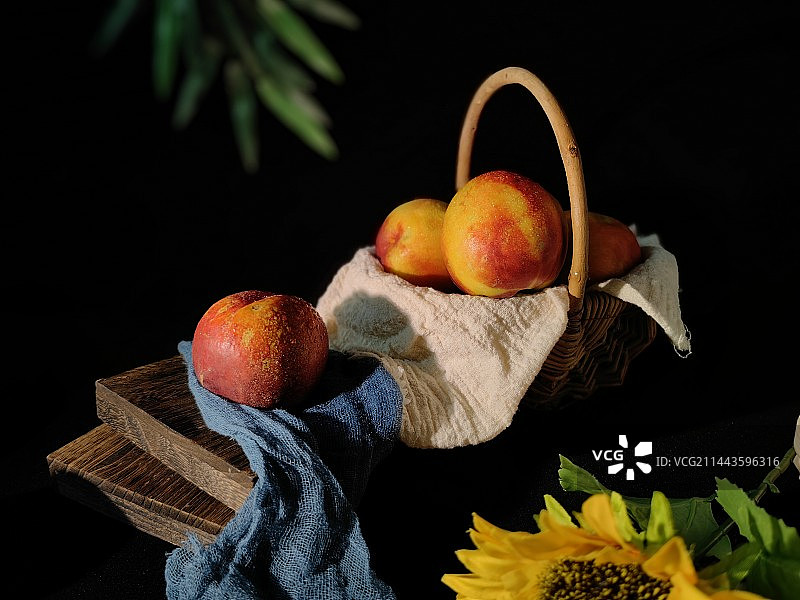 油桃特写图片素材