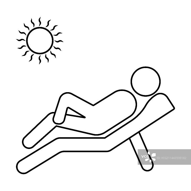 日光浴图标图片素材