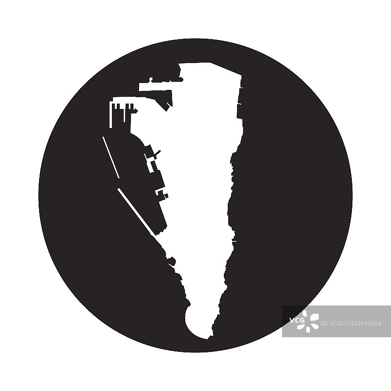 直布罗陀地图图标图片素材