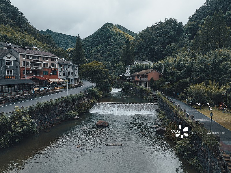 杭州临安太湖源镇美景图片素材