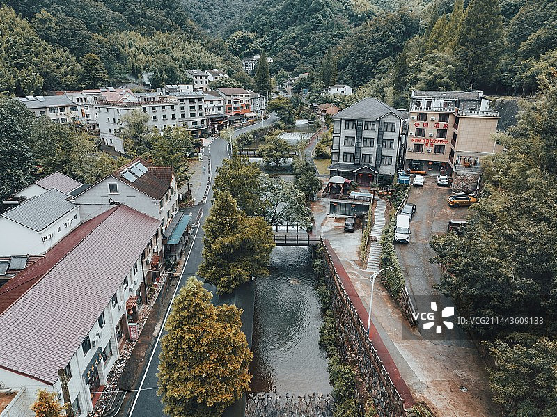杭州临安太湖源镇美景图片素材