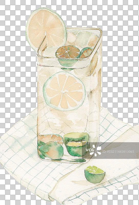 青桔柠檬茶饮料图片素材