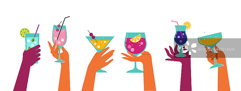 现代扁平夏季派对海报设计模板图片素材