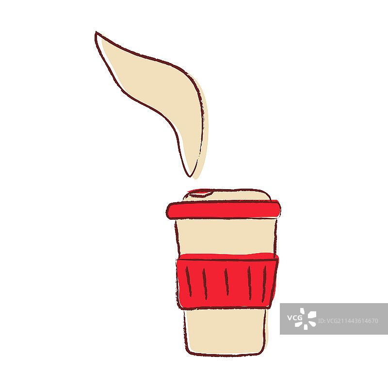 涂鸦咖啡杯图片素材