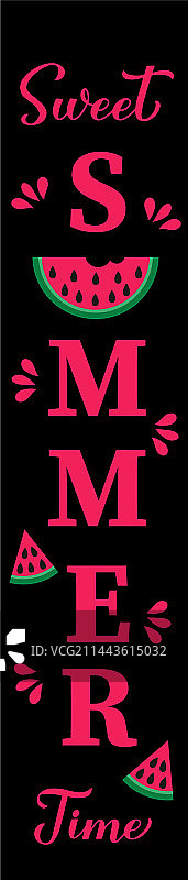 甜蜜夏日竖版门廊标志图片素材
