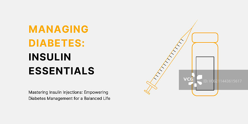 时尚的胰岛素注射横幅图片素材