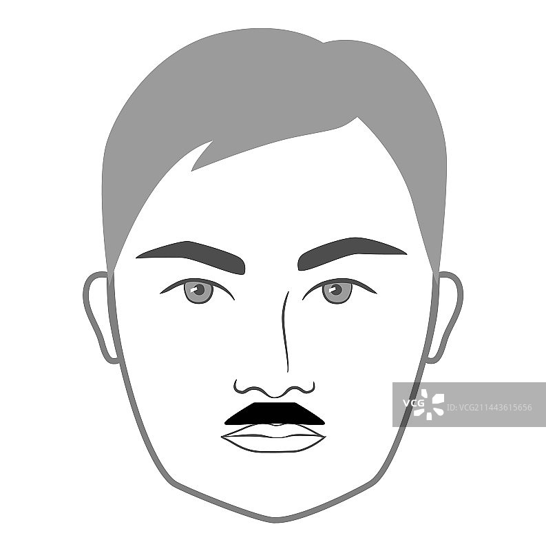 金字塔胡须造型男士面部图片素材