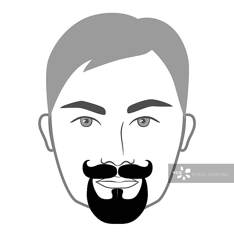 山羊胡男士面部图片素材