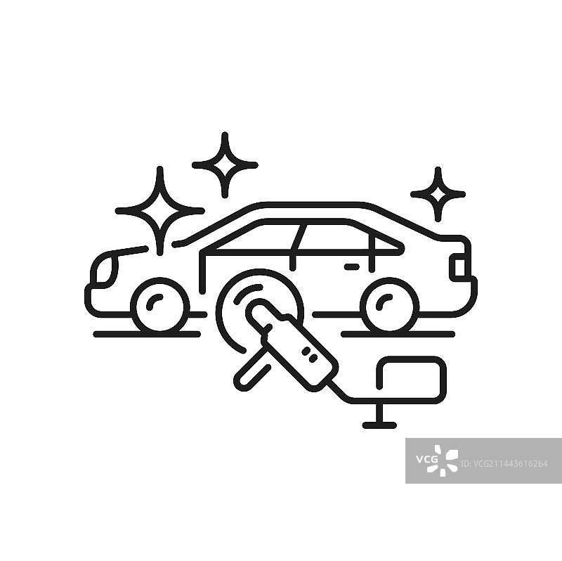 汽车抛光和清洗图片素材