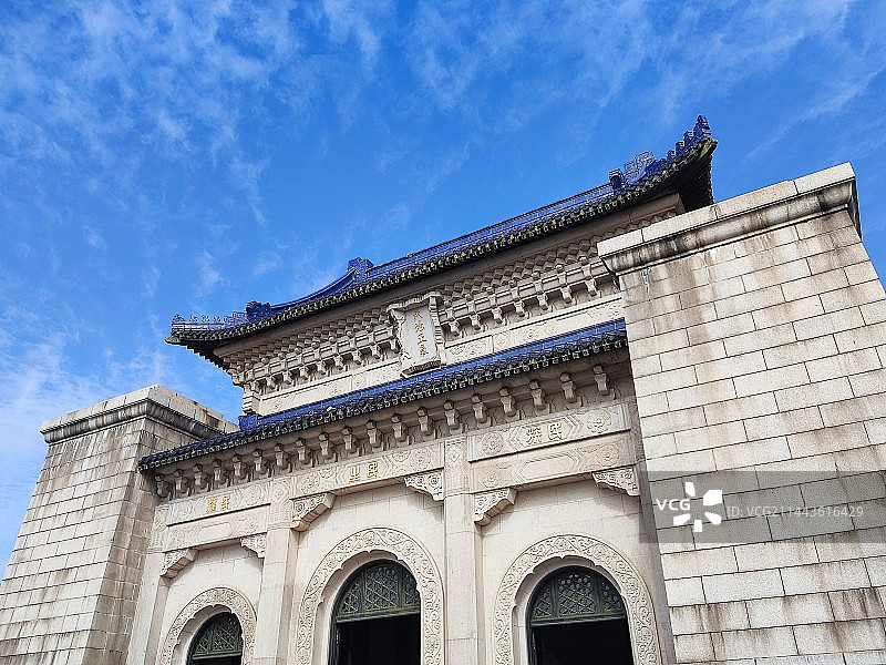 晴空下的中山陵图片素材