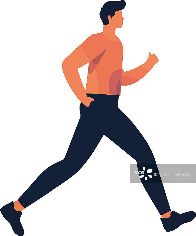 健壮的男人在体育比赛中冲刺图片素材