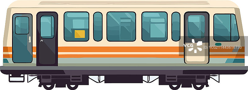 铁轨上的现代黄色巴士图片素材