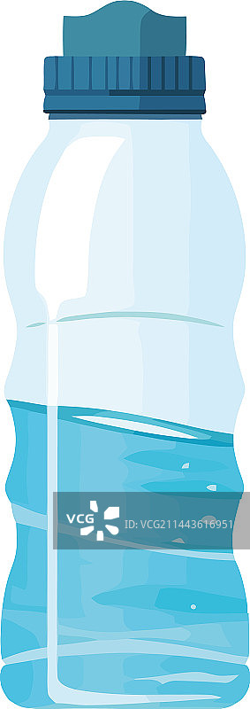 蓝色纯净水瓶，象征清新图片素材