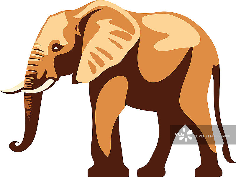 站立着可爱小象的大型非洲象图片素材