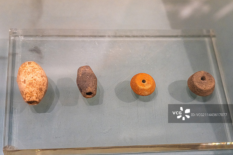 福建省泉州博物馆的陶纺轮图片素材