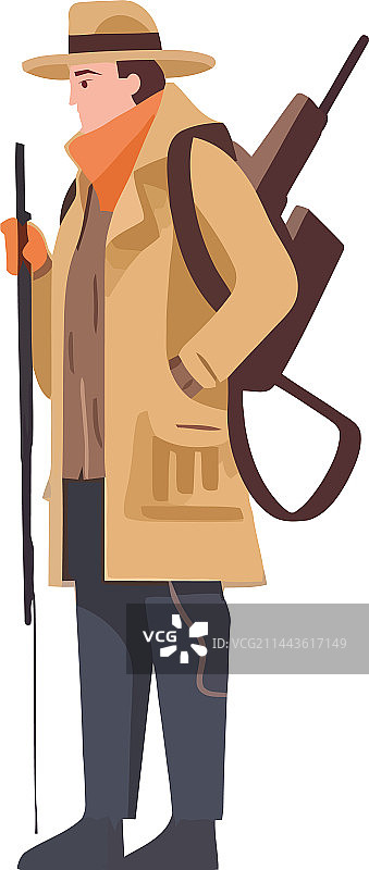 一个人背着背包在自然中徒步图片素材