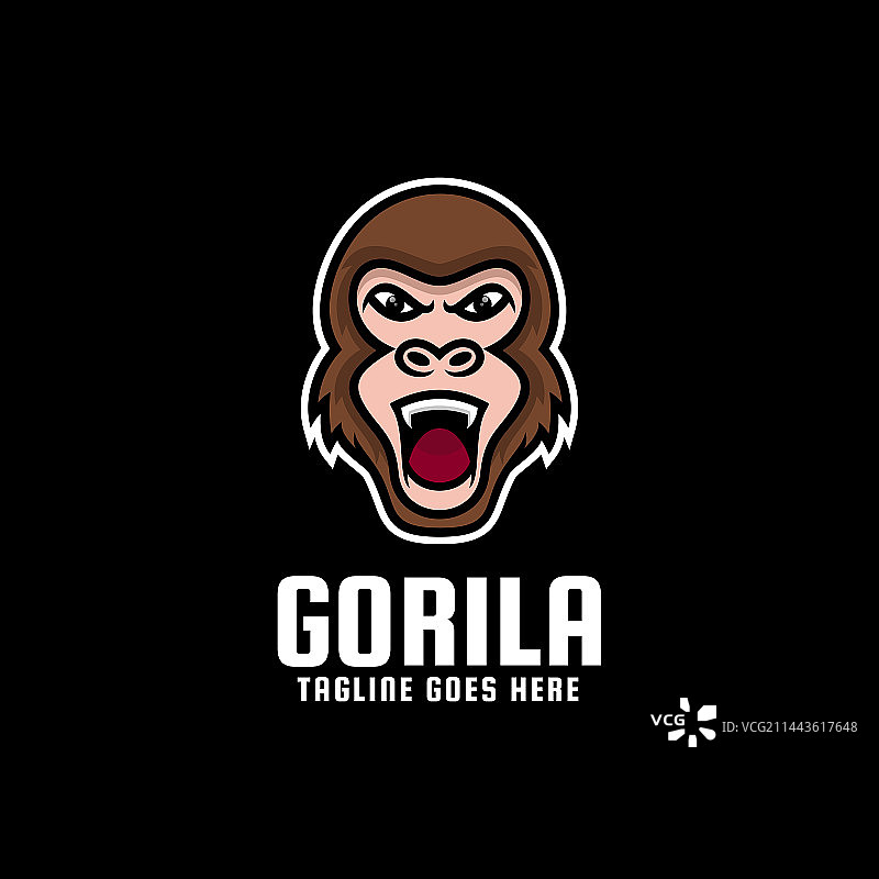 大猩猩电竞和运动风格标志图片素材