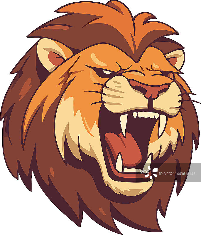 咆哮的猫科动物象征力量图片素材