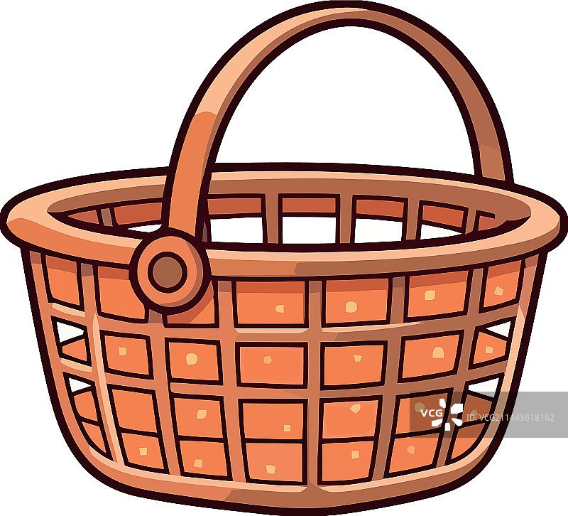 柳条编织野餐篮图片素材