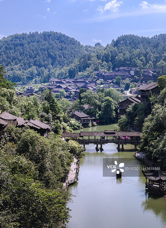 贵州乌江寨古村落图片素材