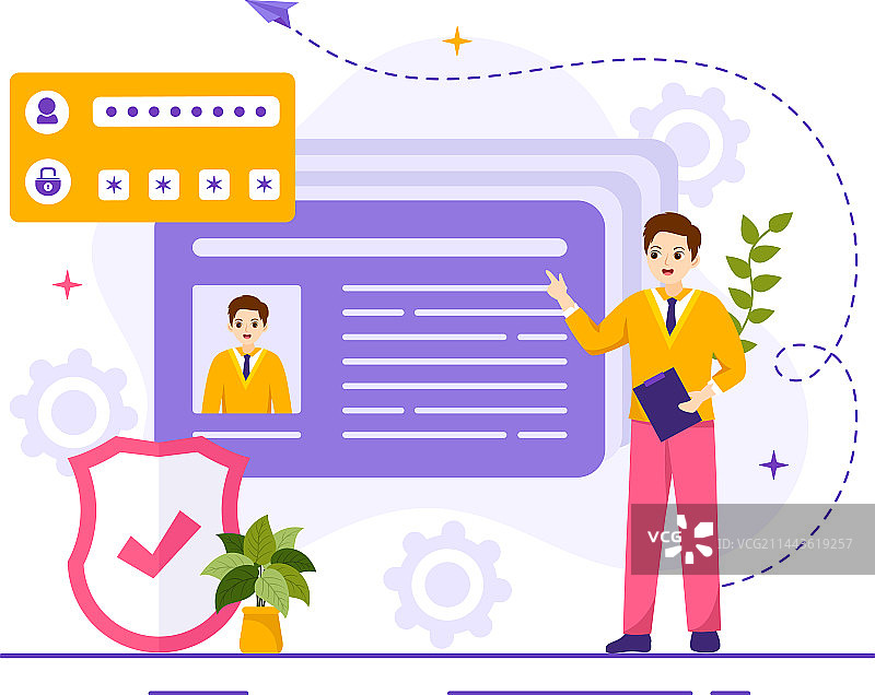 带照片的身份证识别图片素材