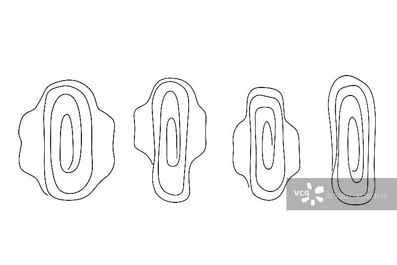 女性卫生巾用品组合图片素材