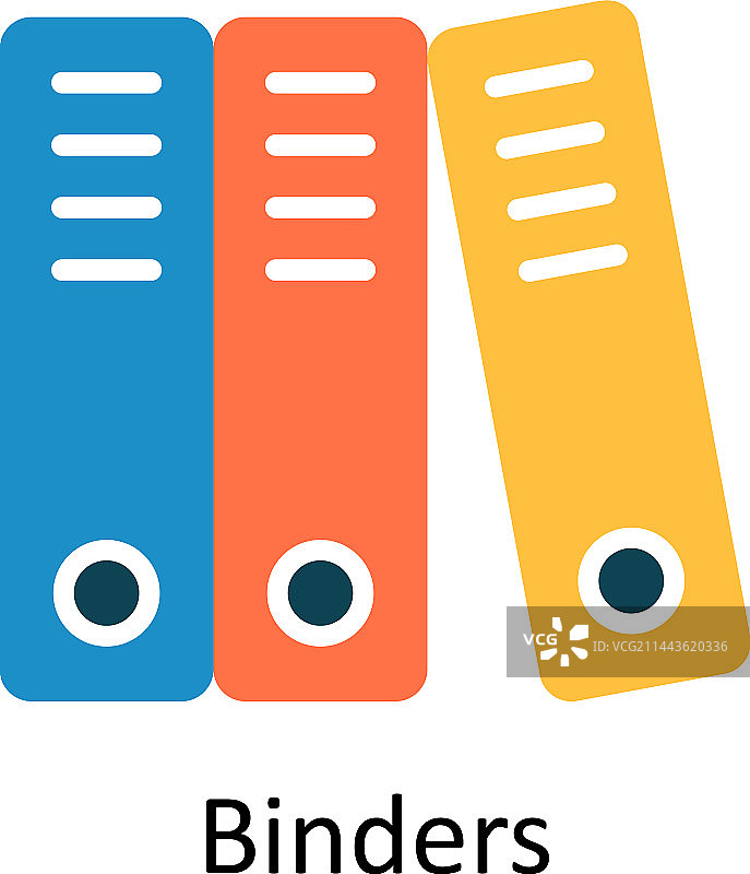 扁平风格设计的活页夹图标图片素材