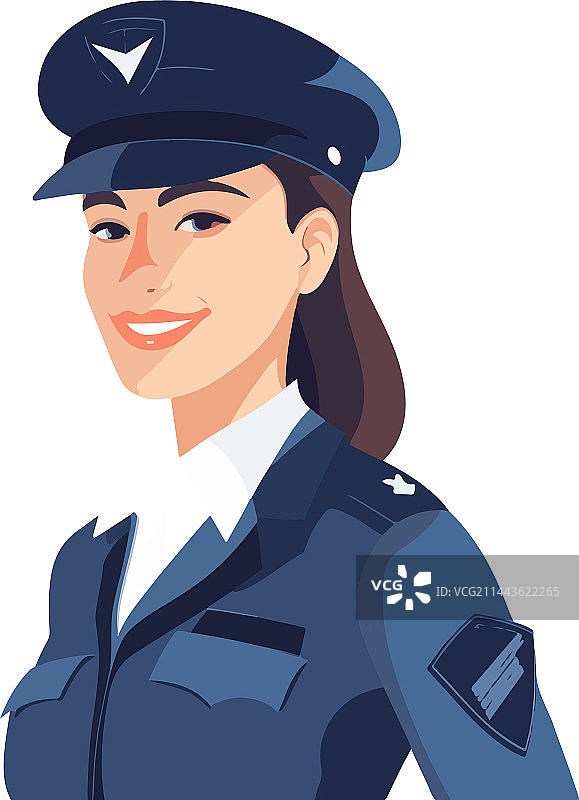 身穿制服的漂亮女警图片素材