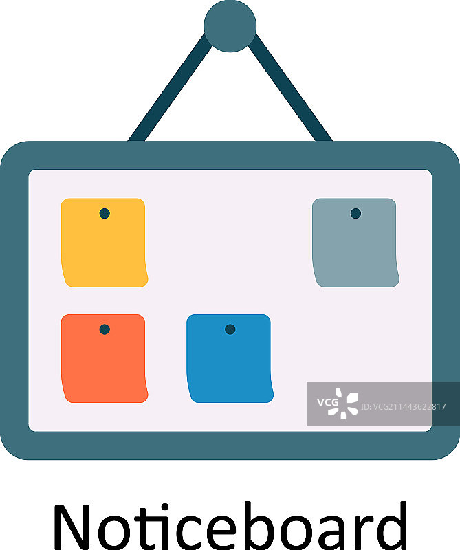 公告板扁平图标设计图片素材
