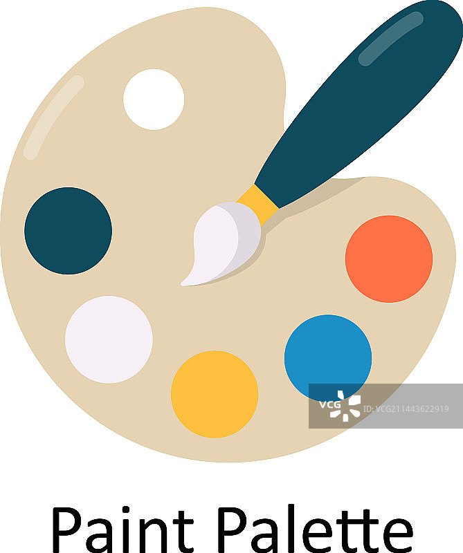 扁平风格调色板图标设计图片素材