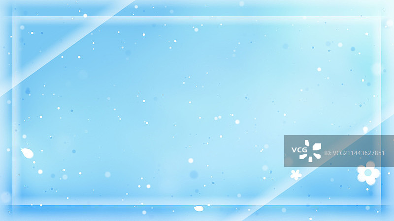 清新卡通冰凉蓝色手绘背景图片素材