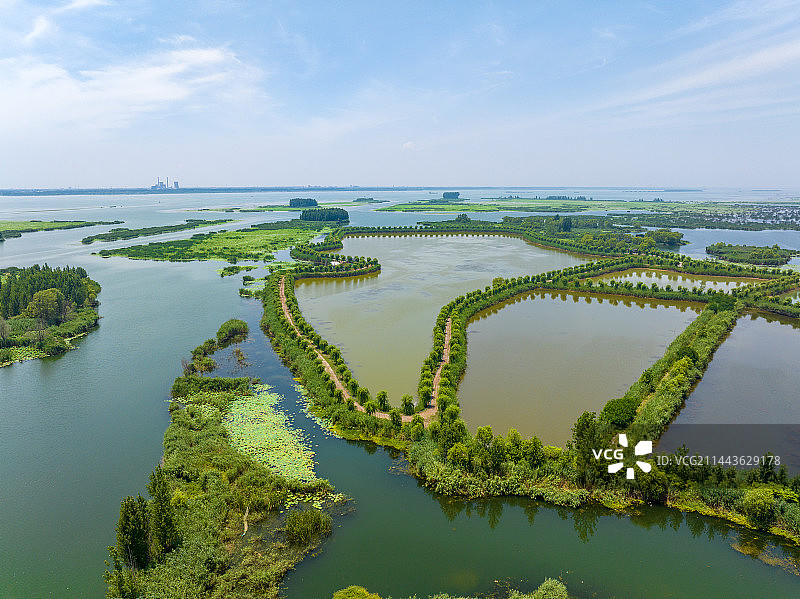 济南独山湖独山岛图片素材