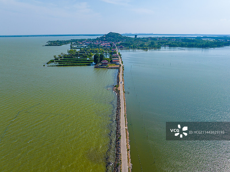 济南独山湖独山岛图片素材