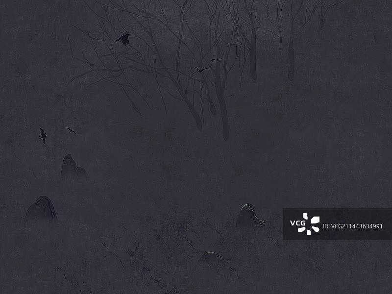 黑夜树林背景图片素材