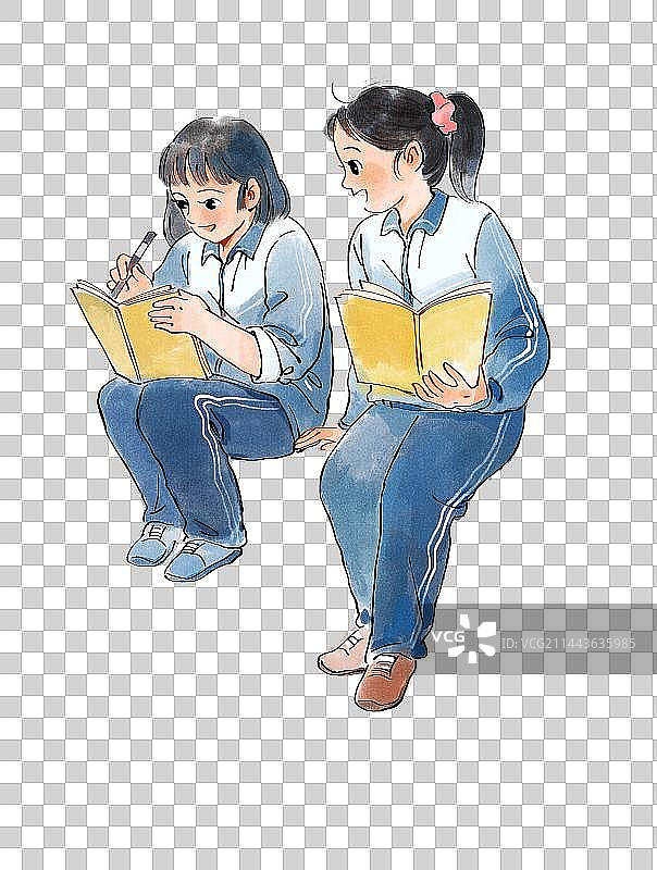 交流学习的同学图片素材