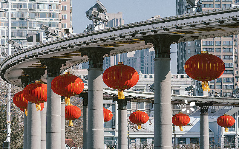 新年哈尔滨防洪纪念塔图片素材