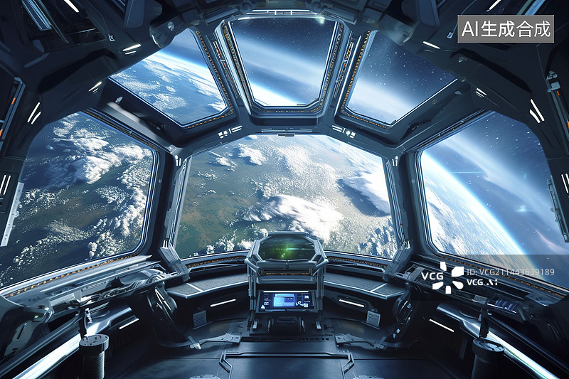 【AI数字艺术】飞船星际旅行图片素材