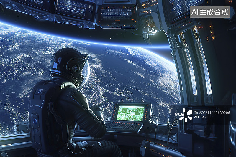 【AI数字艺术】飞船星际旅行图片素材