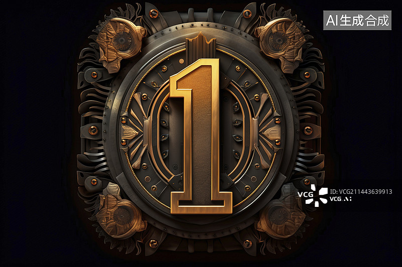 【AI数字艺术】数字1图片素材