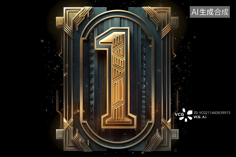 【AI数字艺术】数字1图片素材