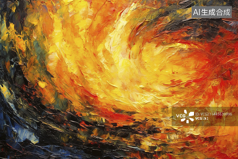 【AI数字艺术】热烈的油画图片素材