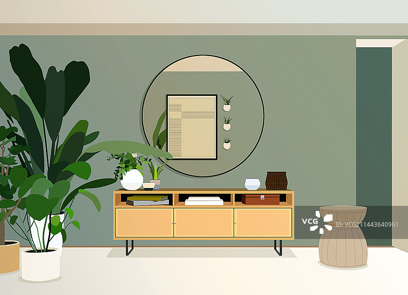 室内植物陈列图片素材