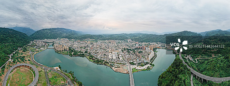 雅安市天全县全景图片素材