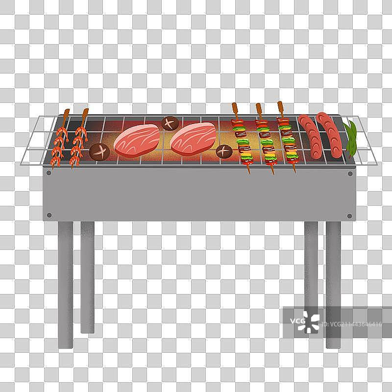 烤肉美食插画图片素材